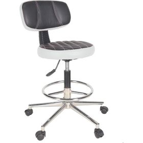Gizmo B1000 Ofis Büro Döner Tekerlekli Çalışma Kasiyer Hekim Beyaz Tabure