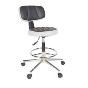 Gizmo B1000 Ofis Büro Döner Tekerlekli Çalışma Kasiyer Hekim Beyaz Tabure