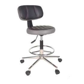 Gizmo B1000 Ofis Büro Döner Tekerlekli Çalışma Kasiyer Hekim Gri Tabure