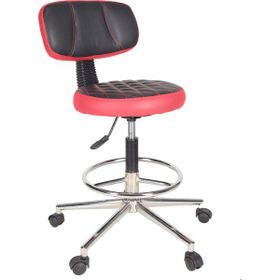 Gizmo B1000 Ofis Büro Döner Tekerlekli Çalışma Kasiyer Hekim Kırmızı Tabure