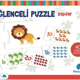 Gizzy Game Eğlenceli Sayılar 40 Parça Puzzle