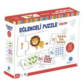 Gizzy Game Eğlenceli Sayılar 40 Parça Puzzle