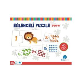 Gizzy Game Eğlenceli Sayılar 40 Parça Puzzle