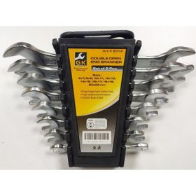 GK Tools 6x22 mm 8'li 2 Ağız Düz Anahtar Takımı