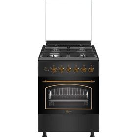 GL General GLF 6040RK 60 cm Rustik Siyah Ocaklı Fırın