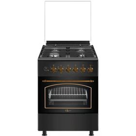 GL General GLF 6040RK 60 cm Rustik Siyah Ocaklı Fırın