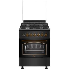 GL General GLF 6040RK 60 cm Rustik Siyah Ocaklı Fırın