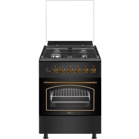 GL General GLF 6040RK 60 cm Rustik Siyah Ocaklı Fırın