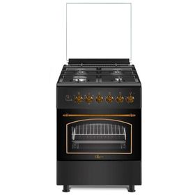 GL General GLF 6040RS 60 cm Rustik Siyah Ocaklı Fırın