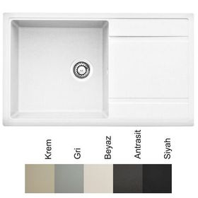 GL General GLGE 86AD Granit 86x50 cm Beyaz Eviye