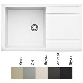GL General GLGE 86AD Granit 86x50 cm Beyaz Eviye