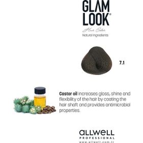 Glam Look Hair Color Ash Blonde Kumral Küllü 7.1 100 ml Kalıcı Saç Boyası