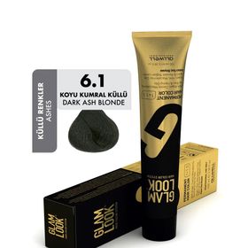 Glam Look Hair Color Dark Ash Blonde Koyu Kumral Küllü 6.1 100 ml Kalıcı Saç Boyası