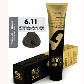 Glam Look Hair Color Dark Intense Ash Blonde Koyu Kumral Yoğun Küllü 6.11 100 ml Kalıcı Saç Boyası