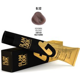 Glam Look Hair Color Light Ash Vıolet Blonde Açık Kumral Irize 8.12 100 ml Kalıcı Saç Boyası