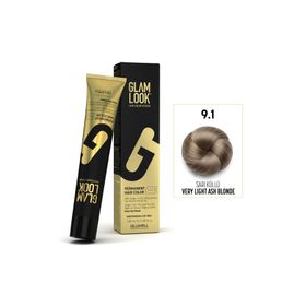 Glam Look Hair Color Very Lıght Ash Blonde Sarı Küllü 9.1 100 ml Kalıcı Saç Boyası