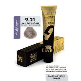Glam Look Hair Color Very Light Violet Ash Blonde Sarı Irize Küllü 9.21 100 ml Kalıcı Saç Boyası
