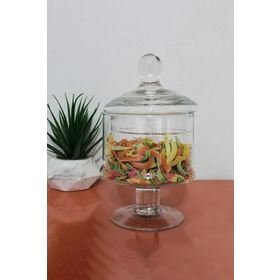 Glass Home 23 cm Ayaklı Kapaklı Şekerlik