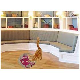 Glipet 36x36 cm Yuvarlak Pink Desenli Çift Taraflı Kedi Tırmalama Paspası