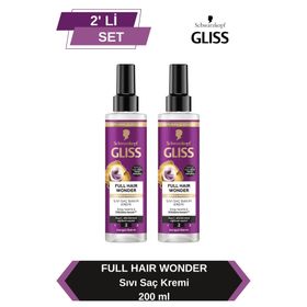 Gliss 2x200 ml Full Hair Wonder Dökülme Karşıtı Sıvı Saç Kremi