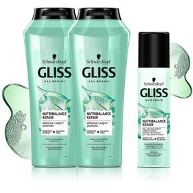 Gliss 2x500 ml Nutribalance Şampuan + 200 ml Sıvı Saç Kremi