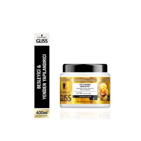 Gliss 400 ml 4'ü 1 Arada Besleyici Yeniden Yapılandırıcı Saç Bakım Maskesi