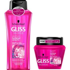 Gliss 400 ml Supreme Length Şampuan + 300 ml Saç Bakım Maskesi