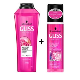 Gliss 400 ml Supreme Length Uzun Saçlara Özel Şampuan + 200 ml Sıvı Saç Kremi