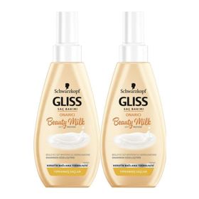 Gliss Beauty Milk Onarıcı 2x150 ml Saç Bakım Sütü