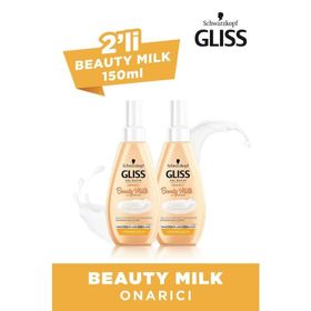 Gliss Beauty Milk Onarıcı Süt Proteini 150x2 ml Saç Bakım Kremi