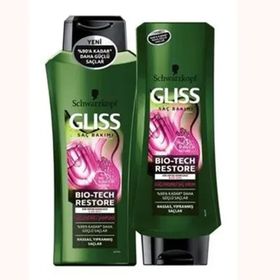Gliss Bio-Tech 360 ml + Saç Kremi 360 ml Güçlendirici Şampuan