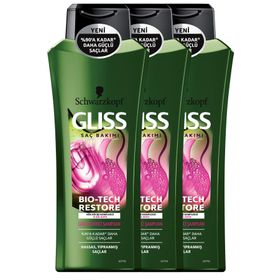 Gliss Bio-Tech 3x525 ml Güçlendirici Şampuan