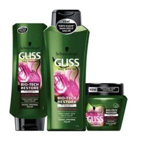 Gliss Bio-Tech 525 ml Şampuan + 360 ml Saç Kremi + 300 ml Saç Maskesi