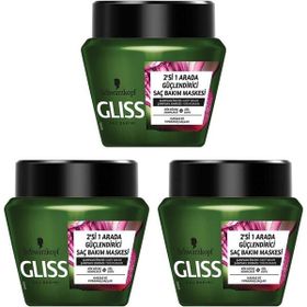Gliss Bio-Tech Güçlendirici 3x300 ml Saç Bakım Maskesi