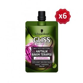 Gliss Bio Tech Restore 6x50 ml Haftalık Bakım Terapisi
