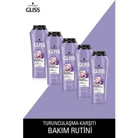 Gliss Blonde 5x250 ml Perfector Mor Şampuan