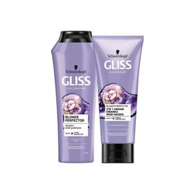 Gliss Blonde Perfector 250 ml Turunculaşma Karşıtı Mor Şampuan + 200 ml Saç Maskesi