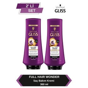 Gliss Full Hair Wonder 2x360 ml Dökülme Karşıtı Saç Bakım Kremi