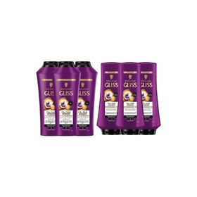 Gliss Full Hair Wonder 3x360 ml Saç Kremi+3x400 ml Dökülme Karşıtı Şampuan