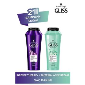 Gliss Intense Therapy 500 ml Şampuan + Nutribalance Repair 500 ml Şampuan