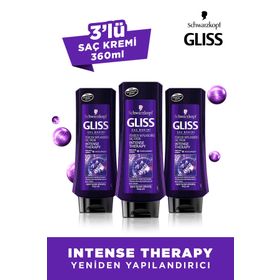 Gliss Intense Therapy Yeniden Yapılandırıcı 3x360 ml Saç Kremi