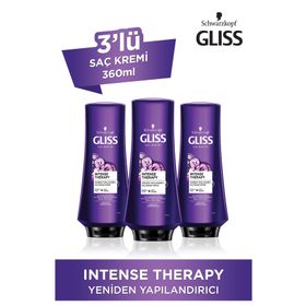 Gliss Intense Therapy Yeniden Yapılandırıcı 3x360 ml Saç Kremi