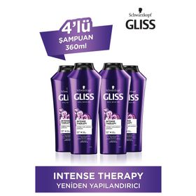 Gliss Intense Therapy Yeniden Yapılandırıcı 4x360 ml Şampuan