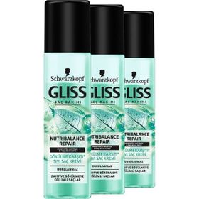 Gliss Nutribalance 3x200 ml Sıvı Saç Kremi