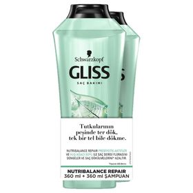 Gliss Nutribalance Repair Dökülme Karşıtı 2x360 ml Şampuan