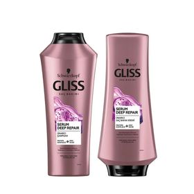 Gliss Serum Deep Repair 2x360 ml Şampuan+Deep Repair 360 ml Saç Kremi Seti