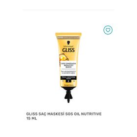 Gliss Sos Oil Nutritive 15 ml Saç Maskesi