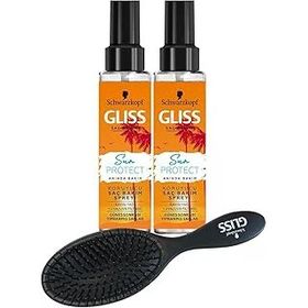 Gliss Sun Protect Koruyucu 2x100 ml Saç Bakım Spreyi + Saç Fırçası
