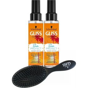 Gliss Sun Protect Koruyucu 2x100 ml Saç Bakım Spreyi + Saç Fırçası