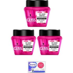 Gliss Supreme Length 3x300 ml Saç Bakım Maskesi